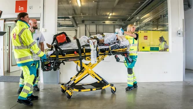 Doctor attending to a patient in a hospital